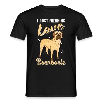 Boerboel Dogs Dog Owner Gift - Men's T-Shirt - black - Front - AI Model Male 178 light (178cm)