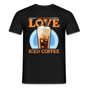 Iced Coffee Iced Coffee Coffee Lover Gift - Men's T-Shirt - black - Front - AI Model Male 178 light (178cm)