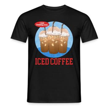 Iced Coffee Coffee Lover Iced Coffee Gift - Men's T-Shirt - black - Front - AI Model Male 178 light (178cm)