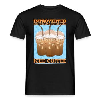 Iced Coffee Iced Coffee Coffee Lover Gift - Men's T-Shirt - black - Front - AI Model Male 178 light (178cm)
