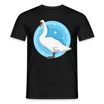 Schwan Schwanenliebhaber Schwäne Geschenk - Männer T-Shirt - Schwarz - Vorne - AI Model Male 178 light (178cm)