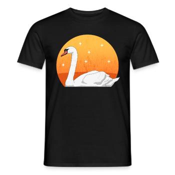Schwan Schwäne Schwanenliebhaber Geschenk - Männer T-Shirt - Schwarz - Vorne - AI Model Male 178 light (178cm)