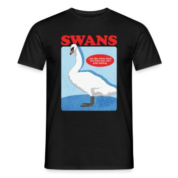 Schwan Schwanenliebhaber Vogel Schwäne Geschenk - Männer T-Shirt - Schwarz - Vorne - AI Model Male 178 light (178cm)