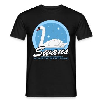 Schwan Schwanenliebhaber | Vogel Schwäne Geschenk - Männer T-Shirt - Schwarz - Vorne - AI Model Male 178 light (178cm)