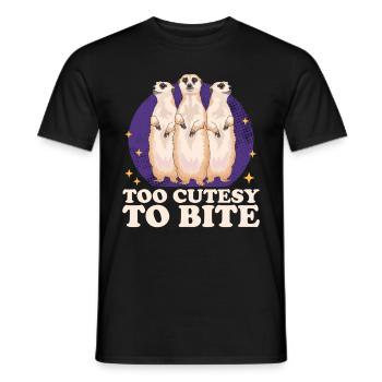 Erdmännchen Cool | Lustiges Erdmännchen Geschenk - Männer T-Shirt - Schwarz - Vorne - AI Model Male 178 light (178cm)