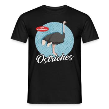 Strauß Vogel Strauße Straußenliebhaber Geschenk - Männer T-Shirt - Schwarz - Vorne - AI Model Male 178 light (178cm)