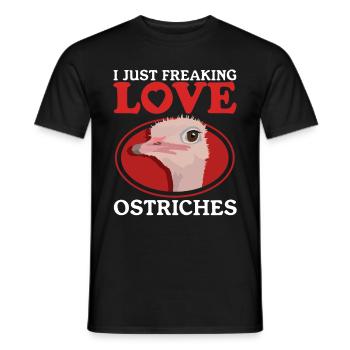 Strauß Vogel Straußenliebhaber Strauße Geschenk - Männer T-Shirt - Schwarz - Vorne - AI Model Male 178 light (178cm)