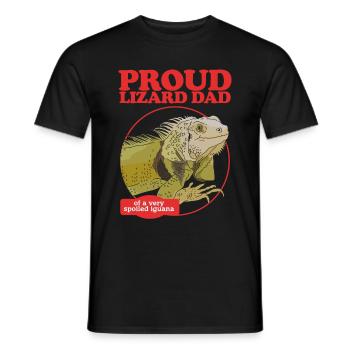 Leguan Dad Reptilien Eidechse Leguane Geschenk - Männer T-Shirt - Schwarz - Vorne - AI Model Male 178 light (178cm)