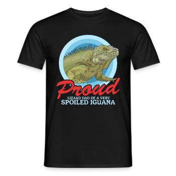 Leguan Dad | Reptilien Eidechse Leguane Geschenk - Männer T-Shirt - Schwarz - Vorne - AI Model Male 178 light (178cm)