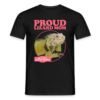 Leguan Mom Reptilien Eidechse Leguane Geschenk - Männer T-Shirt - Schwarz - Vorne - AI Model Male 178 light (178cm)