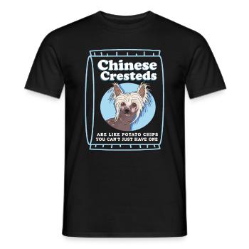 Chinesischer Schopfhund Chinese Cresteds Geschenk - Männer T-Shirt - Schwarz - Vorne - AI Model Male 178 light (178cm)