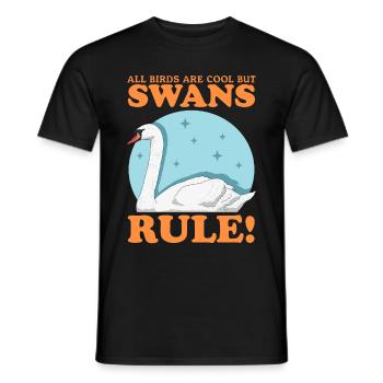 Schwan Schwäne Schwanenliebhaber Geschenk - Männer T-Shirt - Schwarz - Vorne - AI Model Male 178 light (178cm)