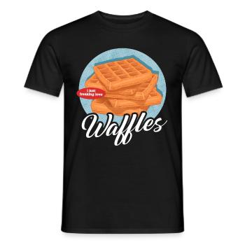 Waffle Waffle Lover Waffles Gift - Men's T-Shirt - black - Front - AI Model Male 178 light (178cm)