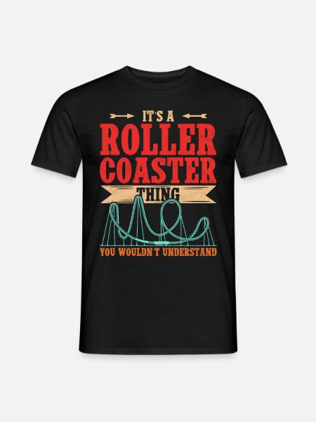 Roller Coaster Roller Coaster Gift - Men's T-Shirt - black