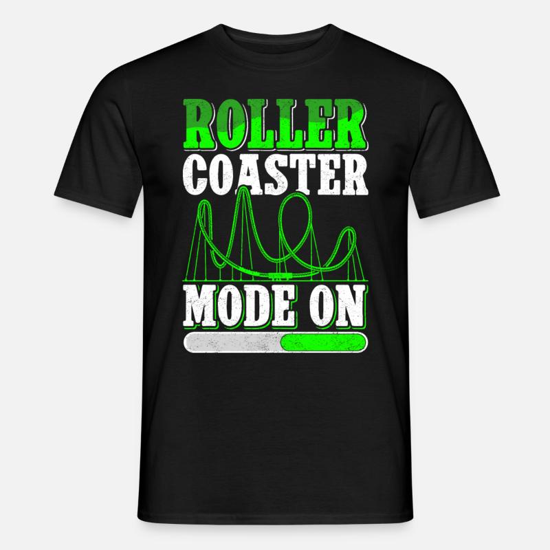 Achterbahn Roller Coaster Rollercoaster Geschenk - Männer T-Shirt - Schwarz