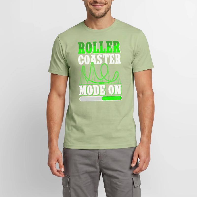 Achterbahn Roller Coaster Rollercoaster Geschenk Männer T-Shirt