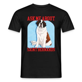 Bernhardiner Hund St. Bernhardshund Geschenk - Männer T-Shirt - Schwarz - Vorne - AI Model Male 178 light (178cm)
