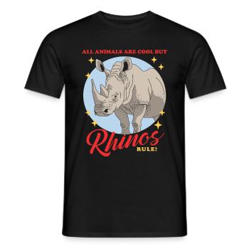 Rhinocéros Rhinocéros Cadeau de rhinocéros - T-shirt homme - noir - Devant - AI Model Male 178 light (178cm)