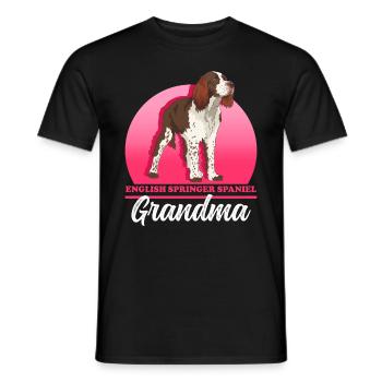 English Springer Spaniel Granny Dog Owner Gift - Men's T-Shirt - black - Front - AI Model Male 178 light (178cm)