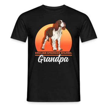 English Springer Spaniel Grandpa Dog Owner Gift - Men's T-Shirt - black - Front - AI Model Male 178 light (178cm)