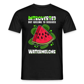 Watermelon Angurie Arbuse Pastry Gift - Men's T-Shirt - black - Front - AI Model Male 178 light (178cm)