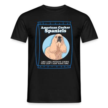Les épagneuls cocker américains sont comme un cadeau - T-shirt homme - noir - Devant - AI Model Male 178 light (178cm)