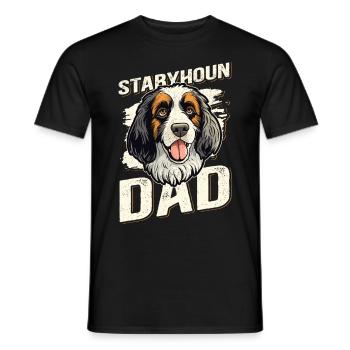Cadeau de propriétaire de chien Stabyhoun Dad Stabijhoun - T-shirt homme - noir - Devant - AI Model Male 178 light (178cm)