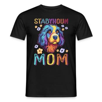 Cadeau de propriétaire de chien Stabyhoun Mom Stabijhoun - T-shirt homme - noir - Devant - AI Model Male 178 light (178cm)