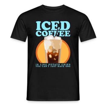 Iced Coffee Coffee Lover Iced Coffee Gift - Men's T-Shirt - black - Front - AI Model Male 178 light (178cm)