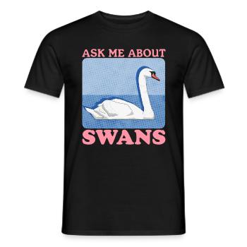 Schwan Schwäne Schwanenliebhaber Geschenk - Männer T-Shirt - Schwarz - Vorne - AI Model Male 178 light (178cm)