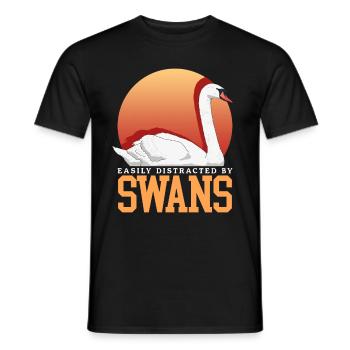 Schwäne Schwanenliebhaber Schwan Geschenk - Männer T-Shirt - Schwarz - Vorne - AI Model Male 178 light (178cm)