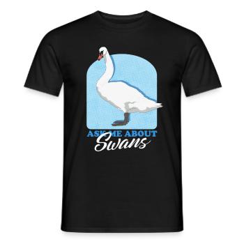 Schwäne Schwan Schwanenliebhaber Geschenk - Männer T-Shirt - Schwarz - Vorne - AI Model Male 178 light (178cm)