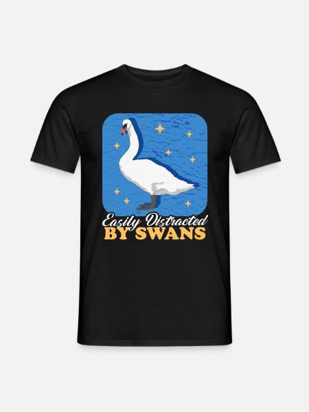 Swan Swan Lover Swans Gift - Men's T-Shirt - black