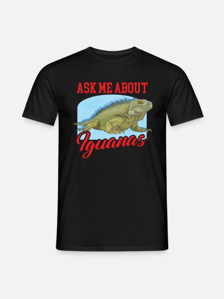 Iguana Lizard Reptile Iguanas Gift - Men's T-Shirt - black