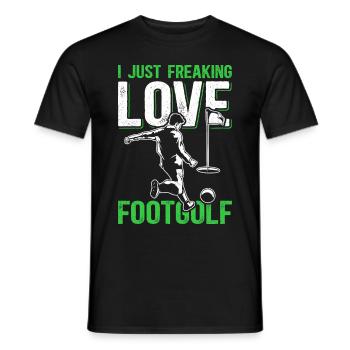 Footgolf Football Golf Footgolfer Player Gift - Men's T-Shirt - black - Front - AI Model Male 178 light (178cm)
