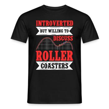 Roller Coaster Roller Coaster Roller Coaster Gift - Men's T-Shirt - black - Front - AI Model Male 178 light (178cm)