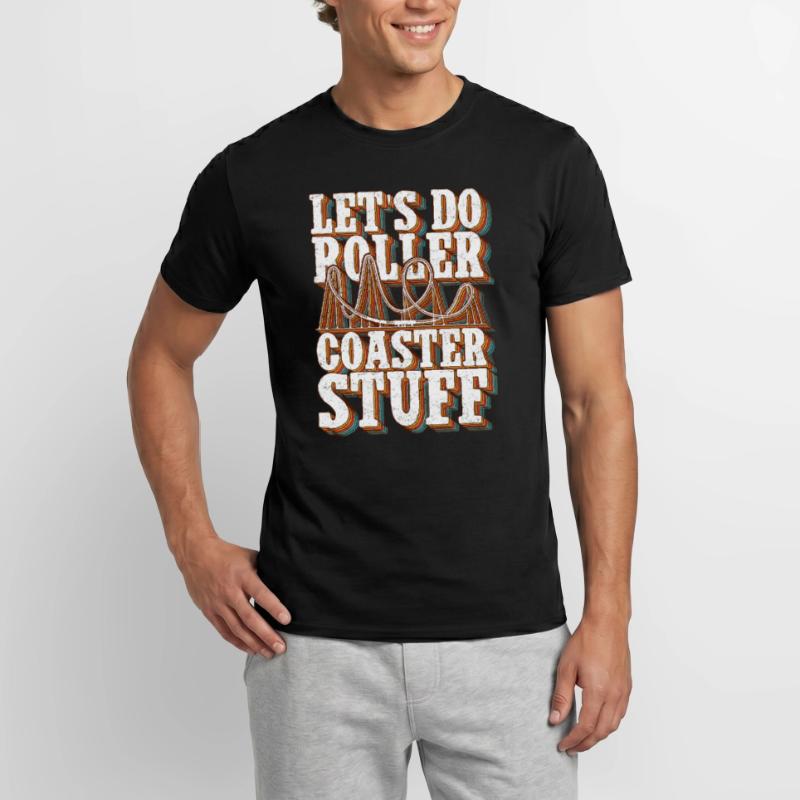 Achterbahn Roller Coaster Rollercoaster Geschenk Männer T-Shirt