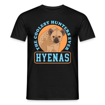 Hyena Hyena Spotted Hyena Gift - Men's T-Shirt - black - Front - AI Model Male 178 light (178cm)