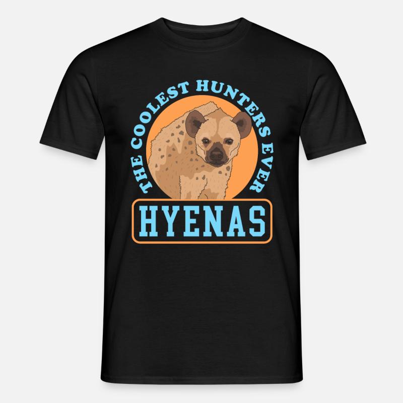 Hyäne Hyänen Tüpfelhyäne Geschenk - Männer T-Shirt - Schwarz