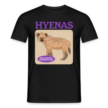 Hyena, spotted hyena, hyena gift - Men's T-Shirt - black - Front - AI Model Male 178 light (178cm)