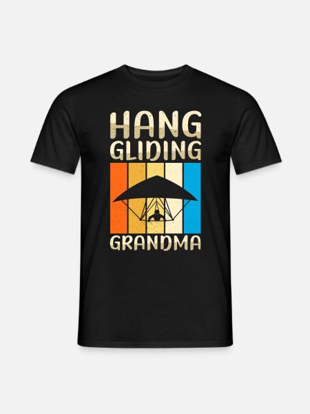 Deltaplane Granny Deltaplane Cadeau - T-shirt homme - noir