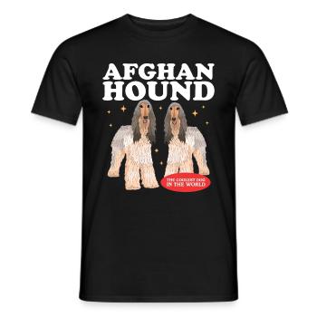 Afghan Hound Dog Owner Gift - Men's T-Shirt - black - Front - AI Model Male 178 light (178cm)