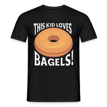 Bagel Gift Food Bagel - Men's T-Shirt - black - Front - AI Model Male 178 light (178cm)