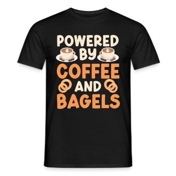 Bagel Gift Food Bagel - Men's T-Shirt - black - Front - AI Model Male 178 light (178cm)