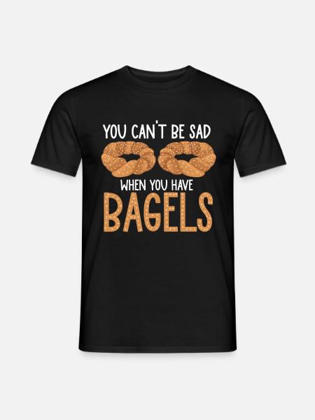 Bagel Gift Food Bagel - Men's T-Shirt - black