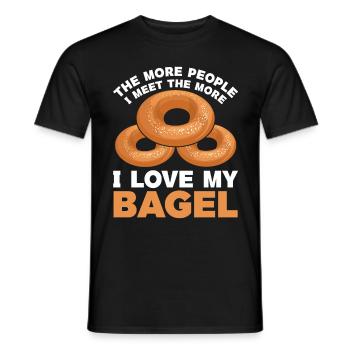 Bagel Gift Food Bagel - Men's T-Shirt - black - Front - AI Model Male 178 light (178cm)