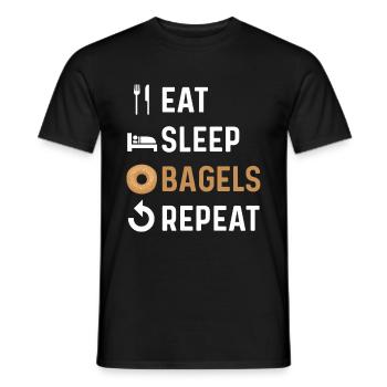 Bagel Gift Food Bagel - Men's T-Shirt - black - Front - AI Model Male 178 light (178cm)