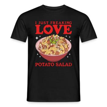 Salade de pommes de terre Salade de pommes de terre cadeau - T-shirt homme - noir - Devant - AI Model Male 178 light (178cm)