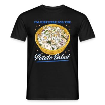 Salade de pommes de terre avec mayonnaise cadeau - T-shirt homme - noir - Devant - AI Model Male 178 light (178cm)