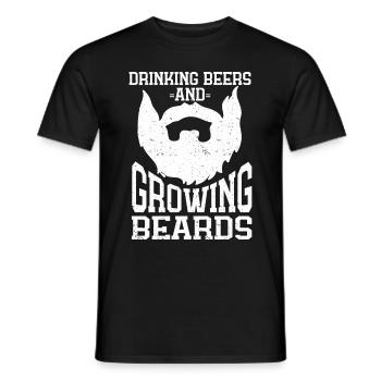 Beard Saying, Bearded Father, Husband Gift, Beard - Men's T-Shirt - black - Front - AI Model Male 178 light (178cm)